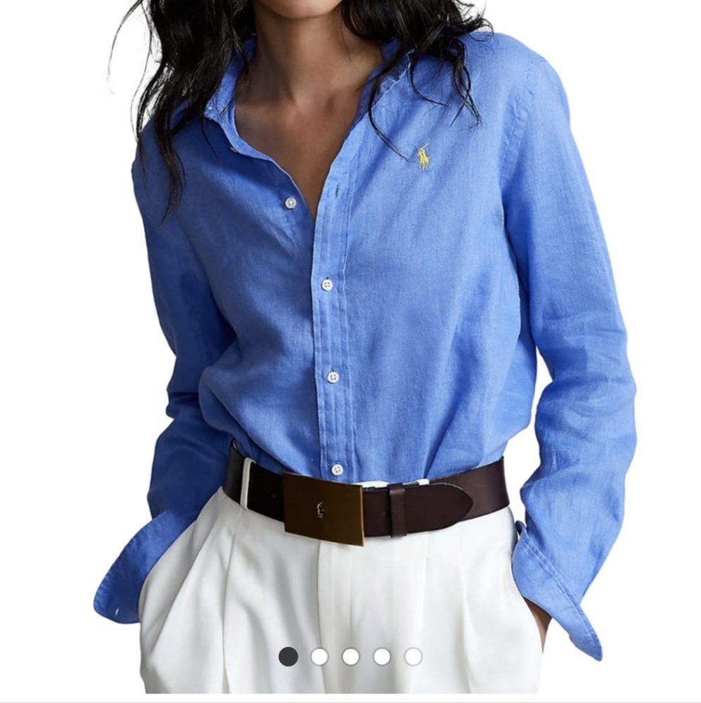 Ralph Lauren Linen Blue Shirts S